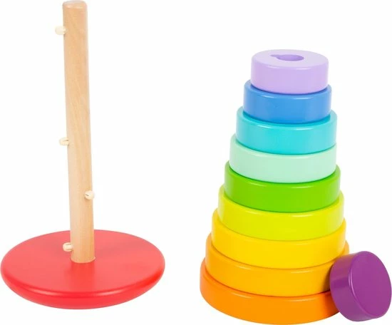 Small Foot Company Small Foot - Stacking Tower Shape-Fitting Rainbow 4 Small Foot Company Small Foot - Stacking Tower Shape-Fitting Rainbow - Afbeelding 4