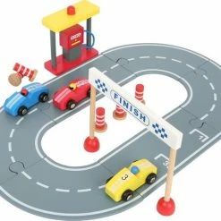 Small Foot Company Houten Racebaan Met Speelset - Geel