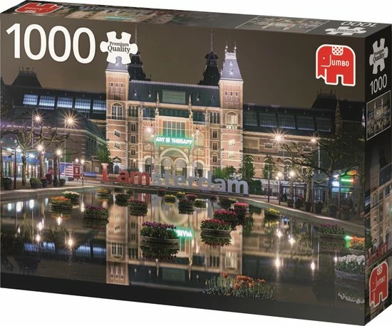 Jumbo Premium Collection Puzzel Amsterdam Rijksmuseum By Night - Legpuzzel - 1000 Stukjes 2 Jumbo Premium Collection Puzzel Amsterdam Rijksmuseum By Night - Legpuzzel - 1000 Stukjes - Afbeelding 2