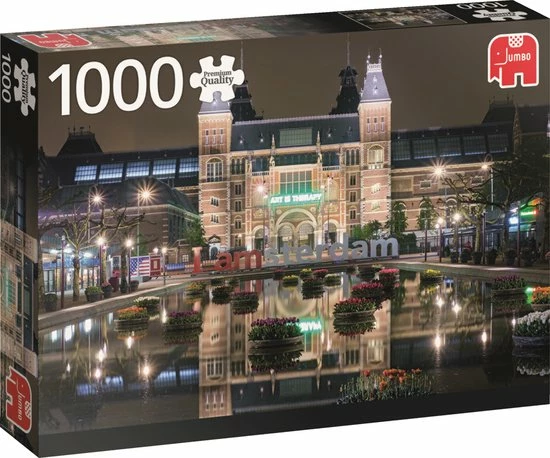 Jumbo Premium Collection Puzzel Amsterdam Rijksmuseum By Night - Legpuzzel - 1000 Stukjes 7 Jumbo Premium Collection Puzzel Amsterdam Rijksmuseum By Night - Legpuzzel - 1000 Stukjes - Afbeelding 7