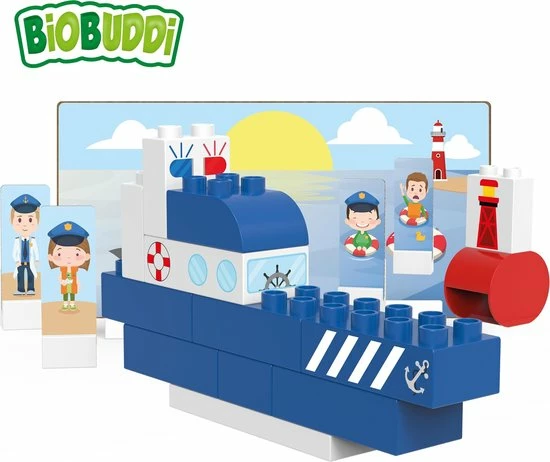 BioBuddi - Town - Police Boat (BB-0126) 2 BioBuddi - Town - Police Boat (BB-0126) - Afbeelding 2