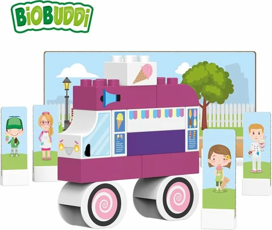 BiOBUDDi Plantaardig Bouwspeelgoed IJscokar - 27-delig 2 BiOBUDDi Plantaardig Bouwspeelgoed IJscokar - 27-delig - Afbeelding 2