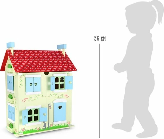 Small Foot Company Poppenhuis - Verwijderbaar Dak - Houten Speelgoed Vanaf 3 Jaar 7 Small Foot Company Poppenhuis - Verwijderbaar Dak - Houten Speelgoed Vanaf 3 Jaar - Afbeelding 7