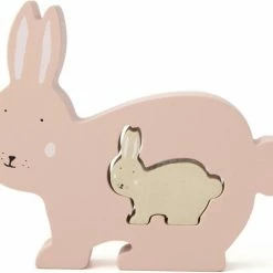 Trixie - Houten Baby Puzzel - Mrs. Rabbit