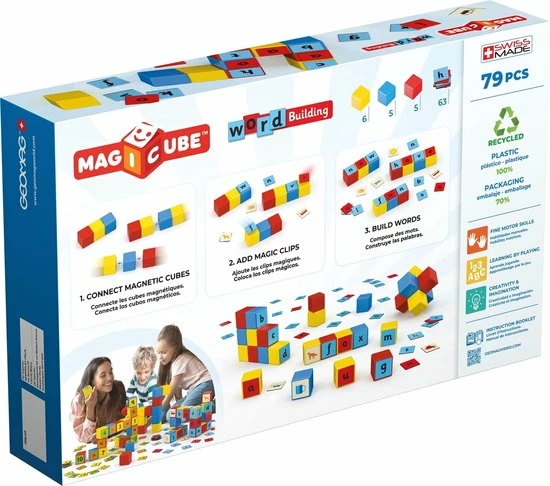 Geomag Magicube Recycled Mijn Eerste 100 Woorden Set - 79-delig 2 Geomag Magicube Recycled Mijn Eerste 100 Woorden Set - 79-delig - Afbeelding 2