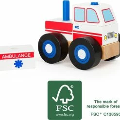 Small Foot Company Houten Ambulance Bouwvoertuig - Small Foot -Duurzamer-speelgoed Winkel 550x509