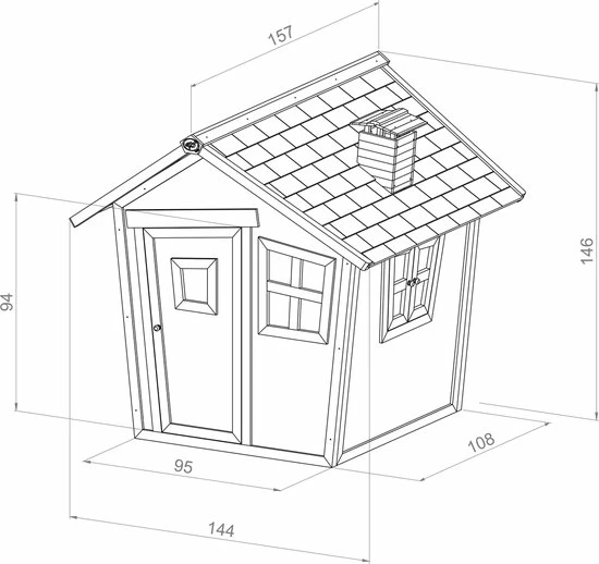 AXI Alice Speelhuis In Bruin/Antraciet - FSC Hout - Speelhuisje Voor De Tuin / Buiten - Tuinhuisje Voor Kinderen - 10 Jaar Garantie! 7 AXI Alice Speelhuis In Bruin/Antraciet - FSC Hout - Speelhuisje Voor De Tuin / Buiten - Tuinhuisje Voor Kinderen - 10 Jaar Garantie! - Afbeelding 7