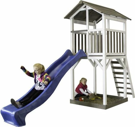 AXI Beach Tower Speeltoestel In Grijs/Wit - Speeltoren Met Zandbak En Witte Glijbaan - FSC Hout - Speelhuis Op Palen Voor De Tuin 26 AXI Beach Tower Speeltoestel In Grijs/Wit - Speeltoren Met Zandbak En Witte Glijbaan - FSC Hout - Speelhuis Op Palen Voor De Tuin - Afbeelding 26