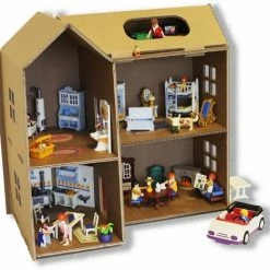 Kartonnen Poppenhuis - Cadeau Van Duurzaam Karton - Hobbykarton - KarTent -Duurzamer-speelgoed Winkel 550x520 9
