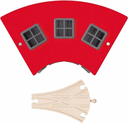 Hape Big Engine Shed E3704 4 Hape Big Engine Shed E3704 - Afbeelding 4