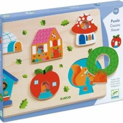 Djeco Houten Vormenpuzzel Coucou Huis - 6 Stukjes -Duurzamer-speelgoed Winkel 550x526 5