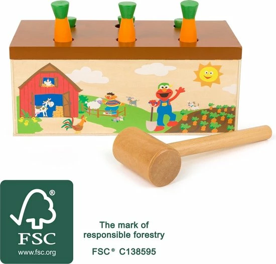 Small Foot Company Small Foot - Houten Hamerbank 'Sesamstraat' 1 Small Foot Company Small Foot - Houten Hamerbank 'Sesamstraat'