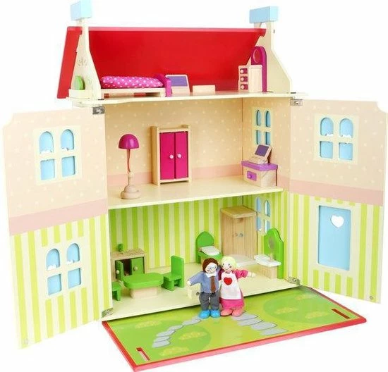 Small Foot Company Poppenhuis - Verwijderbaar Dak - Houten Speelgoed Vanaf 3 Jaar 12 Small Foot Company Poppenhuis - Verwijderbaar Dak - Houten Speelgoed Vanaf 3 Jaar - Afbeelding 12