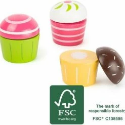 SFC Toys Houten Speelgoed Eten En Drinken - Cupcakes - FSC - Houten Speelgoed Vanaf 3 Jaar -Duurzamer-speelgoed Winkel 550x533 9