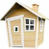 AXI Alice Speelhuis In Bruin/Wit - FSC Hout - Speelhuisje Voor De Tuin / Buiten - Tuinhuisje Voor Kinderen - 10 Jaar Garantie!