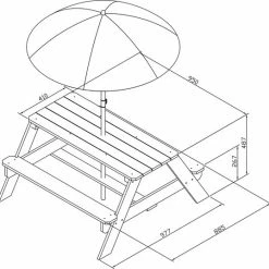 AXI Nick Picknicktafel Antraciet/bruin - Parasol Blauw/wit -Duurzamer-speelgoed Winkel 550x537 20