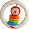 Haba Rammelaar Clown Junior 9 X 9 Cm Hout Blank/rood