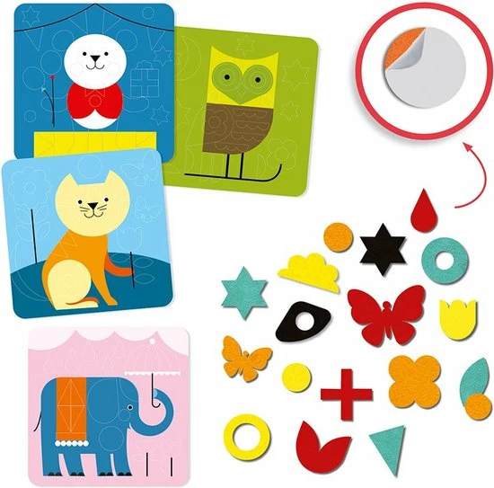 Djeco Viltschilderijen Zachte Beesten 2 Djeco Viltschilderijen Zachte Beesten - Afbeelding 2