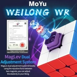 Moyu Weilong WR Maglev 3x3 Speedcube - Magnetisch - Stickerless - Professionele Draai Puzzel Kubus -Duurzamer-speelgoed Winkel 550x544 3