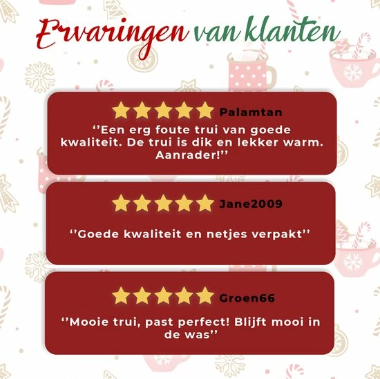 Jule Sweaters Foute Kersttrui Dames & Heren - Christmas Sweater "De Lievelingstrui Van De Kerstman" - 100% Biologisch Katoen - Kerst Trui Mannen & Vrouwen Maat S 4 Jule Sweaters Foute Kersttrui Dames & Heren - Christmas Sweater "De Lievelingstrui Van De Kerstman" - 100% Biologisch Katoen - Kerst Trui Mannen & Vrouwen Maat S - Afbeelding 4