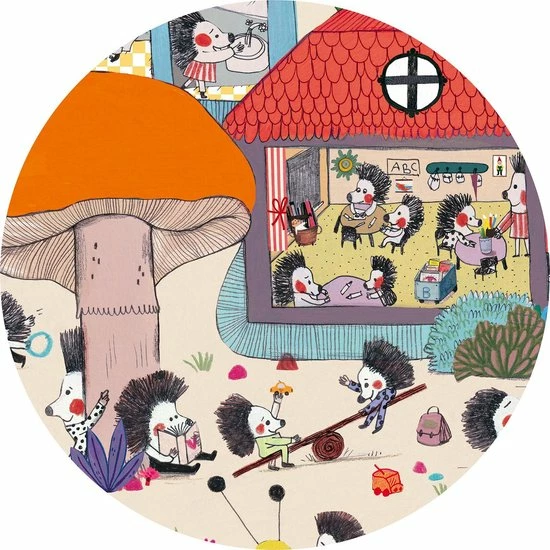 Djeco - Puzzel - Egelschool - 35 Stukjes 6 Djeco - Puzzel - Egelschool - 35 Stukjes - Afbeelding 6