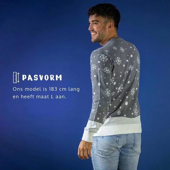 JAP Christmas JAP Foute Kersttrui - Rudolf Het Rendier - Kerstcadeau Volwassenen - Dames En Heren - Kerst - S - Grijs 7 JAP Christmas JAP Foute Kersttrui - Rudolf Het Rendier - Kerstcadeau Volwassenen - Dames En Heren - Kerst - S - Grijs - Afbeelding 7