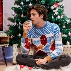 JAP Christmas JAP Foute Kersttrui - Christmas Eve - Kerstcadeau Volwassenen - Dames En Heren - M - Blauw -Duurzamer-speelgoed Winkel 550x550 213