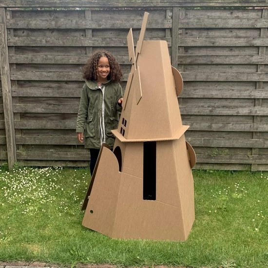 Kartonnen Windmolen - Cadeau Van Duurzaam Karton - Hobbykarton - KarTent 6 Kartonnen Windmolen - Cadeau Van Duurzaam Karton - Hobbykarton - KarTent - Afbeelding 6