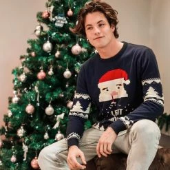 JAP Christmas JAP Foute Kersttrui - Santa Let It Snow - Kerstcadeau Volwassenen - Dames En Heren - Kerst - 4XL - Blauw -Duurzamer-speelgoed Winkel 550x550 275