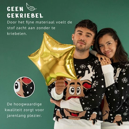 JAP Christmas JAP Foute Kersttrui - Rudolf Het Rendier - Kerstcadeau - Voor Kinderen - Kerst - 3/4 Jaar - Zwart 5 JAP Christmas JAP Foute Kersttrui - Rudolf Het Rendier - Kerstcadeau - Voor Kinderen - Kerst - 3/4 Jaar - Zwart - Afbeelding 5
