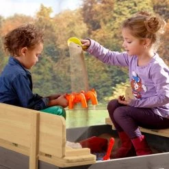 AXI Ella XL Houten Zandbak In Grijs/Bruin - Met Zitbankjes En Deksel - FSC Hout - 120x120x20cm - Zandbak Voor Kinderen -Duurzamer-speelgoed Winkel 550x550 296