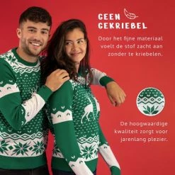 JAP Christmas JAP Foute Kersttrui - Classic One - Kerstcadeau Volwassenen - Dames En Heren - Kerst - 4XL- Groen -Duurzamer-speelgoed Winkel 550x550 395