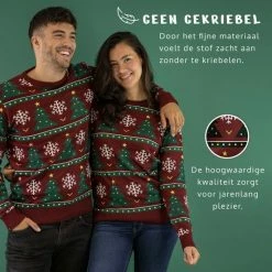 JAP Christmas JAP Foute Kersttrui - Christmas Tree - Kerstcadeau Volwassenen - Dames En Heren - Kerst - S - Donker Rood -Duurzamer-speelgoed Winkel 550x550 424