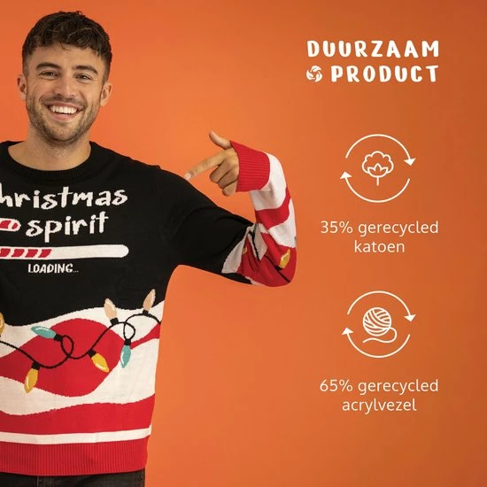 JAP Christmas JAP Foute Kersttrui - Christmas Spirit - Kerstcadeau Volwassenen - Dames En Heren - Kerst - 3XL - Zwart 4 JAP Christmas JAP Foute Kersttrui - Christmas Spirit - Kerstcadeau Volwassenen - Dames En Heren - Kerst - 3XL - Zwart - Afbeelding 4