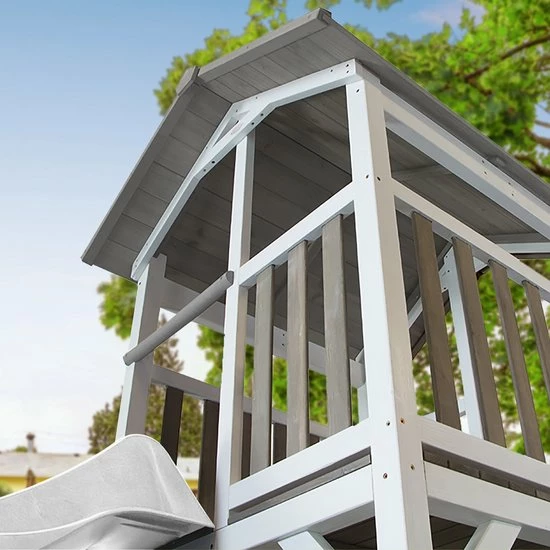 AXI Beach Tower Speeltoestel In Grijs/Wit - Speeltoren Met Zandbak En Witte Glijbaan - FSC Hout - Speelhuis Op Palen Voor De Tuin 14 AXI Beach Tower Speeltoestel In Grijs/Wit - Speeltoren Met Zandbak En Witte Glijbaan - FSC Hout - Speelhuis Op Palen Voor De Tuin - Afbeelding 14