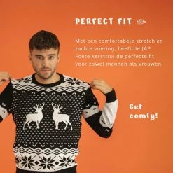 JAP Christmas JAP Foute Kersttrui - Classic One - Kerstcadeau Volwassenen - Dames En Heren - Kerst - S - Zwart -Duurzamer-speelgoed Winkel 550x550 54