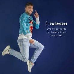 JAP Christmas JAP Foute Kersttrui - Rudolf Het Rendier - Kerstcadeau - Voor Kinderen - Kerst - 5/6 Jaar - Licht Blauw -Duurzamer-speelgoed Winkel 550x550 576