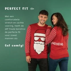 JAP Christmas JAP Foute Kersttrui - Santa Ho Ho Ho - Kerstcadeau Volwassenen - Dames En Heren - Kerst - XL - Rood -Duurzamer-speelgoed Winkel 550x550 578