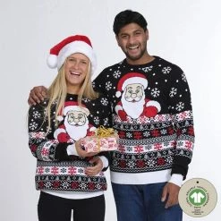 Jule Sweaters Foute Kersttrui Dames & Heren - Christmas Sweater "De Lievelingstrui Van De Kerstman" - 100% Biologisch Katoen - Kerst Trui Mannen & Vrouwen Maat XL -Duurzamer-speelgoed Winkel 550x550 6