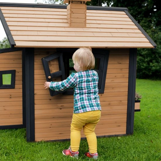 AXI Alice Speelhuis In Bruin/Antraciet - FSC Hout - Speelhuisje Voor De Tuin / Buiten - Tuinhuisje Voor Kinderen - 10 Jaar Garantie! 14 AXI Alice Speelhuis In Bruin/Antraciet - FSC Hout - Speelhuisje Voor De Tuin / Buiten - Tuinhuisje Voor Kinderen - 10 Jaar Garantie! - Afbeelding 14