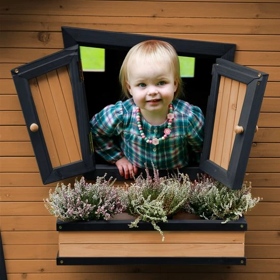 AXI Alice Speelhuis In Bruin/Antraciet - FSC Hout - Speelhuisje Voor De Tuin / Buiten - Tuinhuisje Voor Kinderen - 10 Jaar Garantie! 16 AXI Alice Speelhuis In Bruin/Antraciet - FSC Hout - Speelhuisje Voor De Tuin / Buiten - Tuinhuisje Voor Kinderen - 10 Jaar Garantie! - Afbeelding 16
