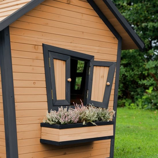 AXI Alice Speelhuis In Bruin/Antraciet - FSC Hout - Speelhuisje Voor De Tuin / Buiten - Tuinhuisje Voor Kinderen - 10 Jaar Garantie! 18 AXI Alice Speelhuis In Bruin/Antraciet - FSC Hout - Speelhuisje Voor De Tuin / Buiten - Tuinhuisje Voor Kinderen - 10 Jaar Garantie! - Afbeelding 18