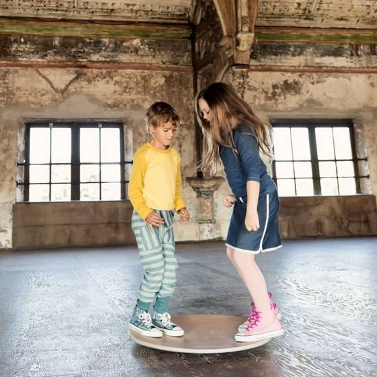 Wobbel 360 - Blank Gelakt Balansbord Ecovilt Muis 4 Wobbel 360 - Blank Gelakt Balansbord Ecovilt Muis - Afbeelding 4