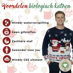 Jule Sweaters Foute Kersttrui Dames & Heren - Christmas Sweater "Cadeau Van Rudolf & De Kerstman" - 100% Biologisch Katoen - Kerst Trui Mannen & Vrouwen Maat S -Duurzamer-speelgoed Winkel 550x550 703