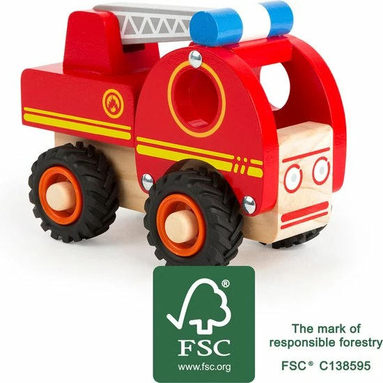 Small Foot Company Small Foot Brandweervoertuig Rood 13 X 7 X 10 Cm 9 Small Foot Company Small Foot Brandweervoertuig Rood 13 X 7 X 10 Cm - Afbeelding 9