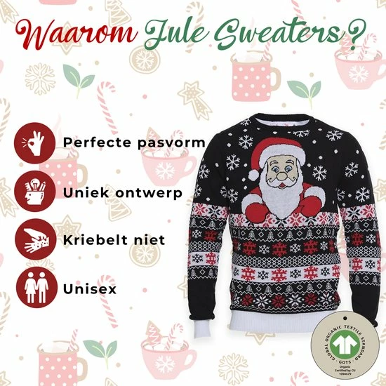 Jule Sweaters Foute Kersttrui Dames & Heren - Christmas Sweater "De Lievelingstrui Van De Kerstman" - 100% Biologisch Katoen - Kerst Trui Mannen & Vrouwen Maat S 2 Jule Sweaters Foute Kersttrui Dames & Heren - Christmas Sweater "De Lievelingstrui Van De Kerstman" - 100% Biologisch Katoen - Kerst Trui Mannen & Vrouwen Maat S - Afbeelding 2