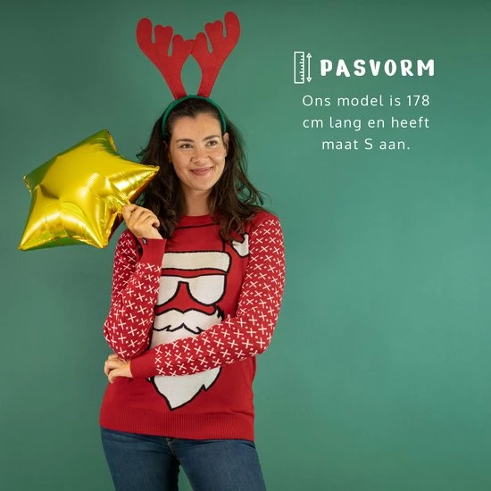 JAP Christmas JAP Foute Kersttrui - Santa Ho Ho Ho - Kerstcadeau Volwassenen - Dames En Heren - Kerst - 4XL - Rood 5 JAP Christmas JAP Foute Kersttrui - Santa Ho Ho Ho - Kerstcadeau Volwassenen - Dames En Heren - Kerst - 4XL - Rood - Afbeelding 5