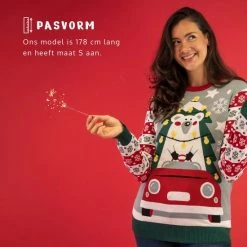 JAP Christmas JAP Foute Kersttrui - Driving Home For Christmas - Kerstcadeau Volwassenen - Dames En Heren - Kerst - 2XL - Blauw -Duurzamer-speelgoed Winkel 550x550 766