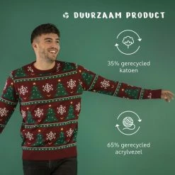 JAP Christmas JAP Foute Kersttrui - Christmas Tree - Kerstcadeau Volwassenen - Dames En Heren - Kerst - 3XL - Donker Rood -Duurzamer-speelgoed Winkel 550x550 774