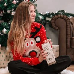 JAP Christmas JAP Foute Kersttrui - Rudolf Met 3D Neus Voor Volwassenen - Kerst - Dames En Heren - Kerstcadeau - S - Zwart -Duurzamer-speelgoed Winkel 550x550 783